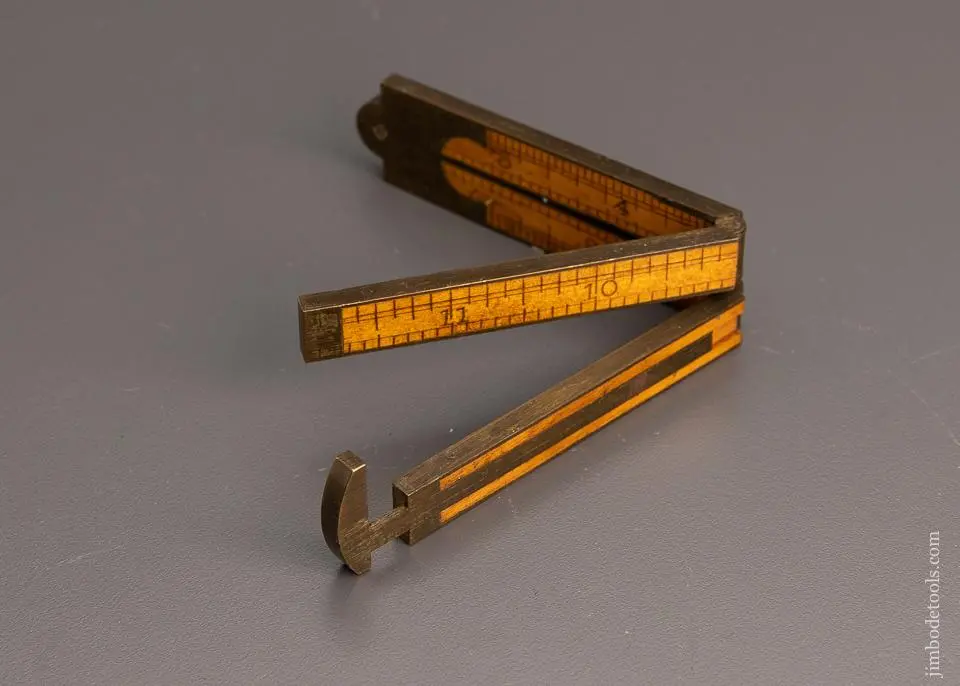 Rare H. Chapin No. 73 Boxwood 4 Fold Caliper Rule - 98281 1