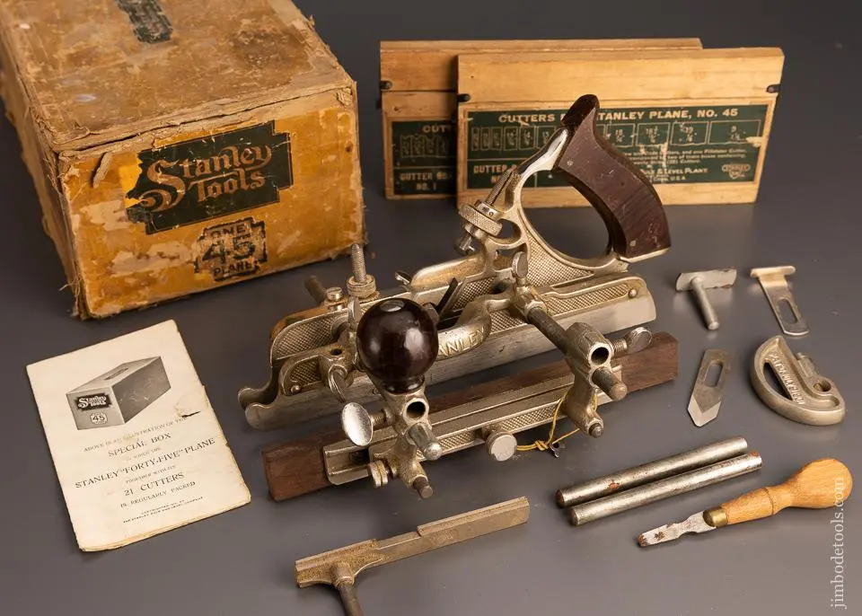 Stanley No. 45 Combination Plane 100% Complete In Original Box  - 98288 1