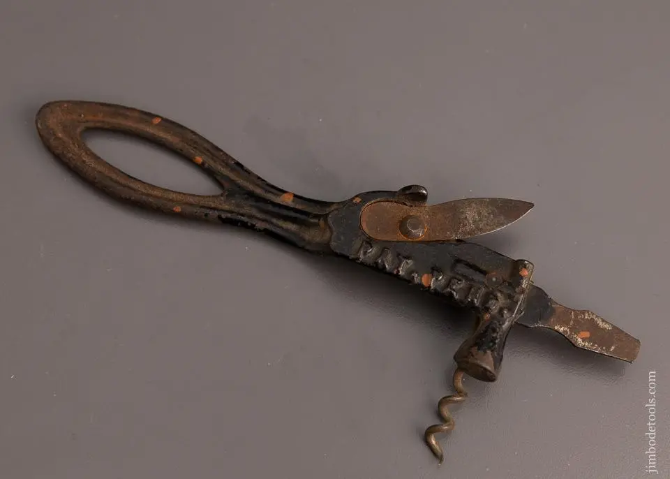 Rare Patented Combination Tool Hammer, Screwdriver, Etc. 7 1/4 Inch - 98328 1