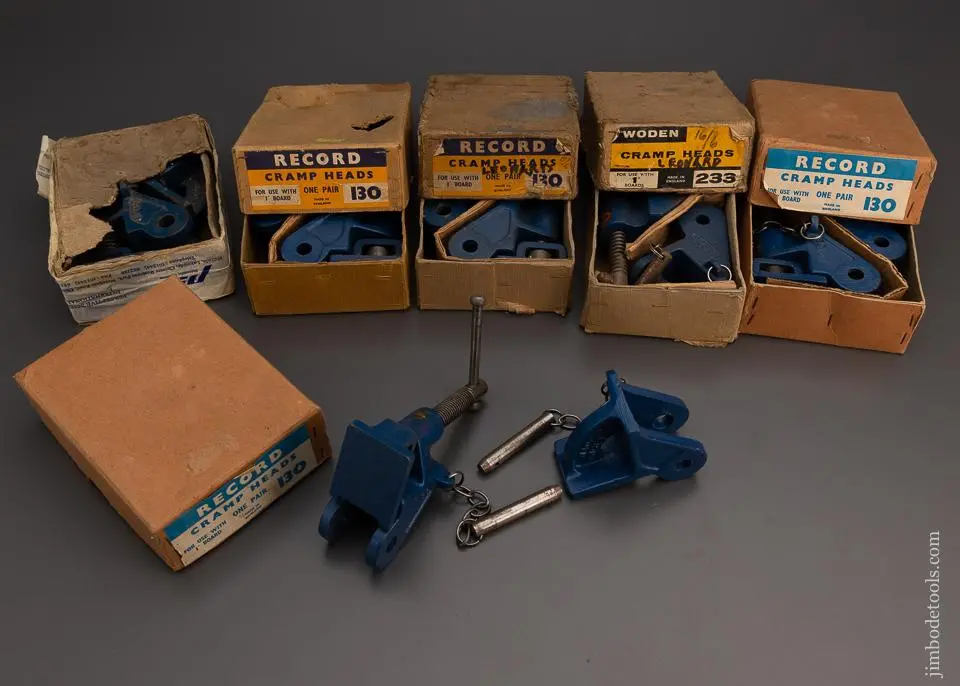 6 Pair Of Record Cramp Heads In Original Box - 98331 1