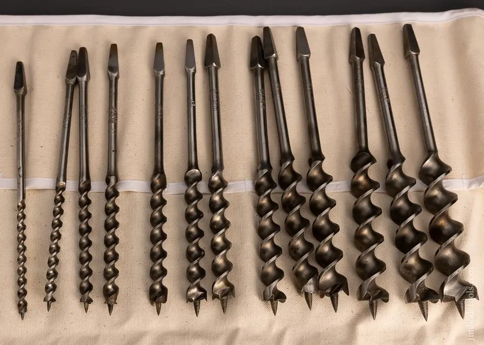 Matched Set Of 13 Jennings-Greenlee Auger Bits In Roll - 98338 1