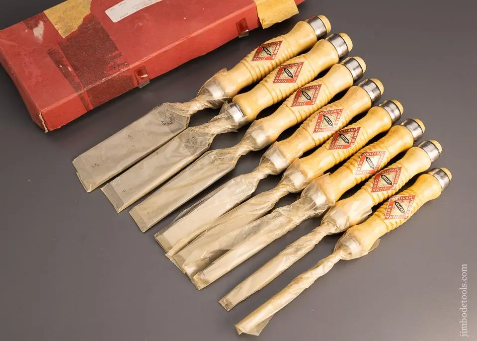 Bracht Set Of 8 Firmer Chisels Mint In Box - 98358 1
