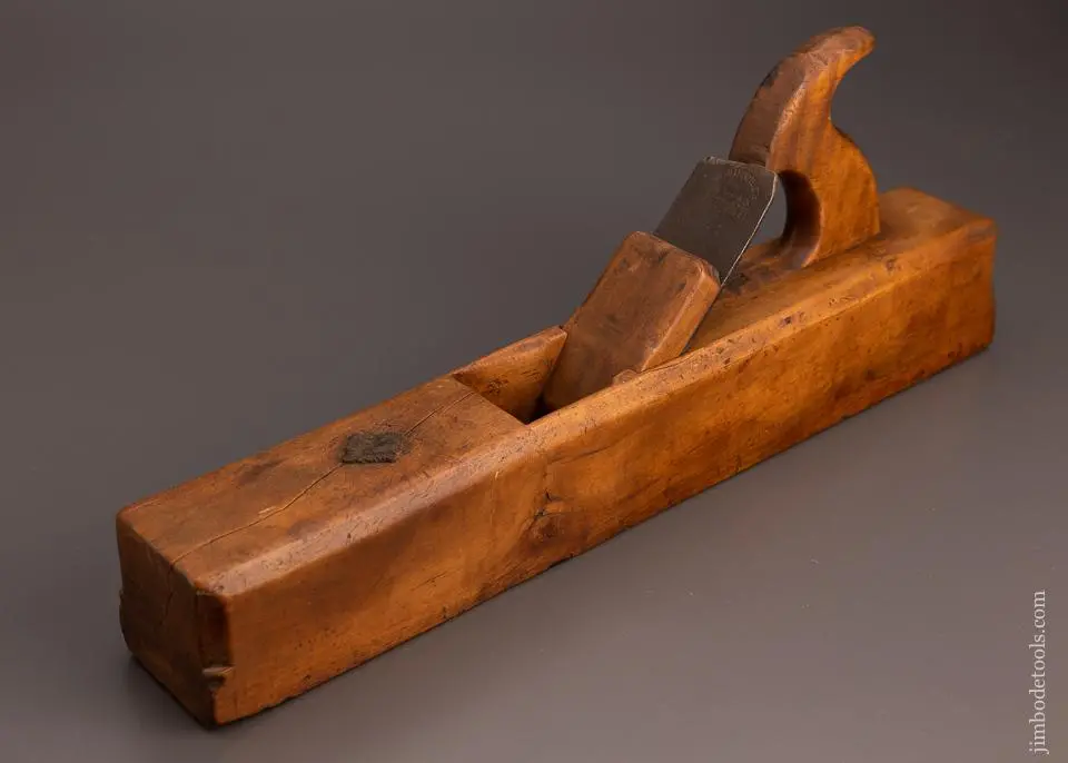 Excellent 18Th Century Applewood Jack Plane By Ludwig Paul - 98369 1