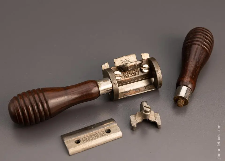 Complete Stanley No. 67 Spoke Shave With Fence, Flat Bottom & Round Bottom - 98377 1
