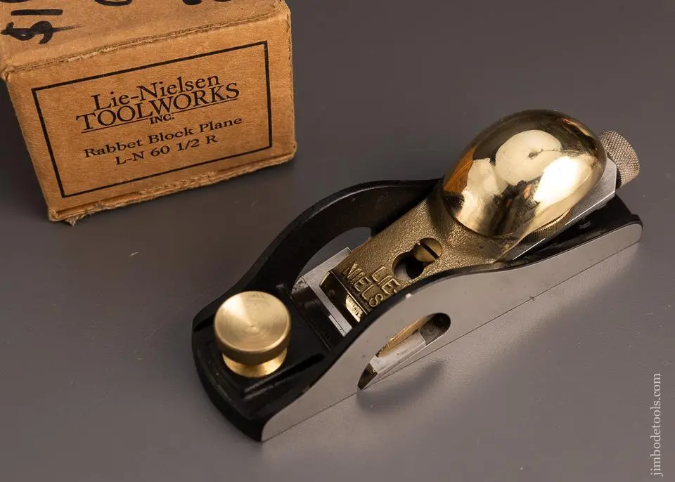 Lie Nielsen No. 60 1/2 Rabbet Block Plane Near Mint In Box - 98384 1