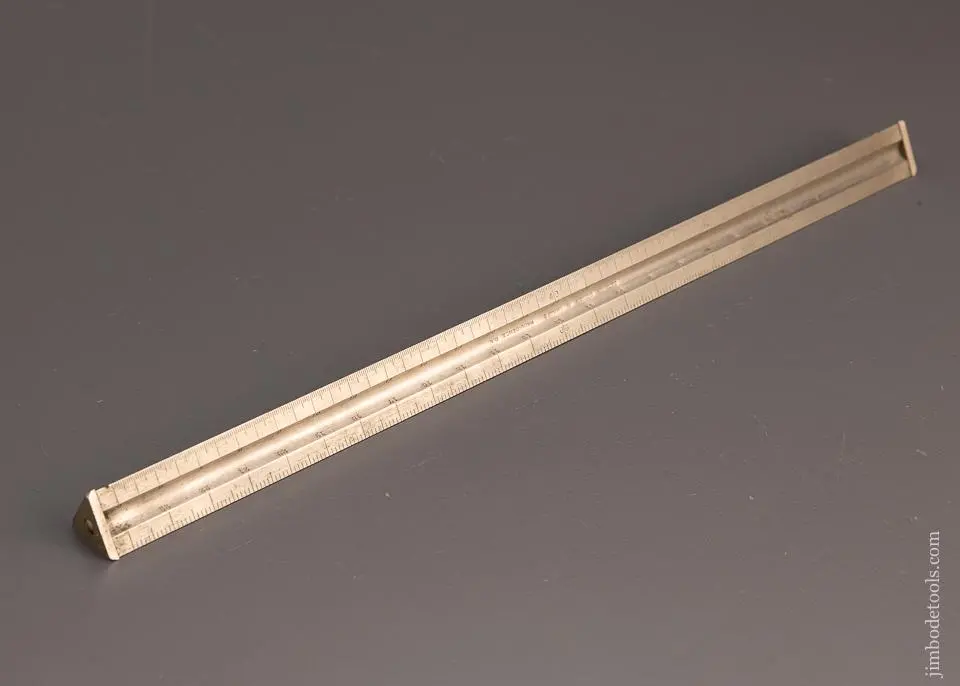 Darling Brown & Sharpe No. 73 Triangle 12 Inch Rule German Silver Extra Fine - 98477 1