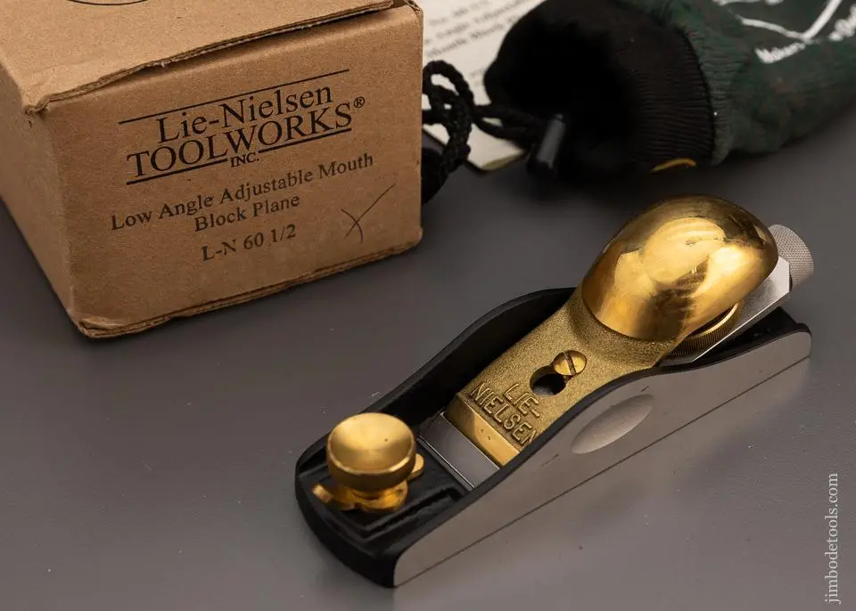 Lie Nielsen No. 60 1/2 Low Angle Block Plane Mint In Box - 98529 1