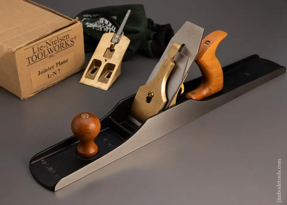 Lie Nielsen No. 7 Jointer Plane Mint In Box With Sock And 2 Frogs - 98550 1