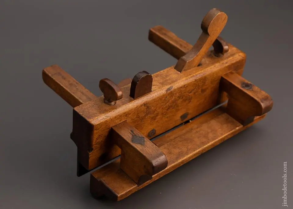 18Th Century I. Lindenberger Yellow Birch Plow Plane Fine - Excelsior 98575 1