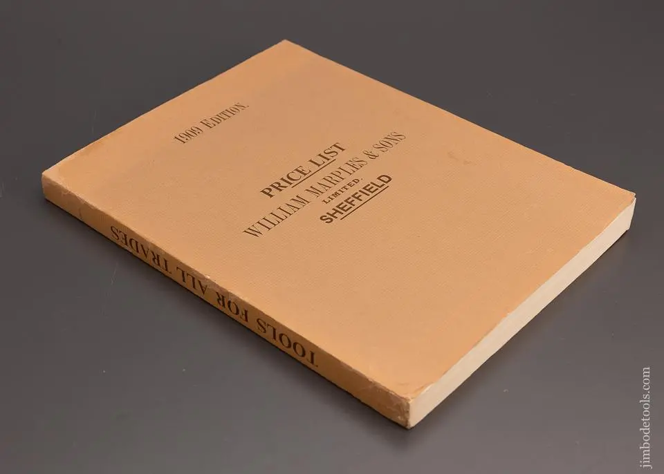 Reprinted Book: “Price List William Marples & Sons Limited Sheffield” - 98598 1