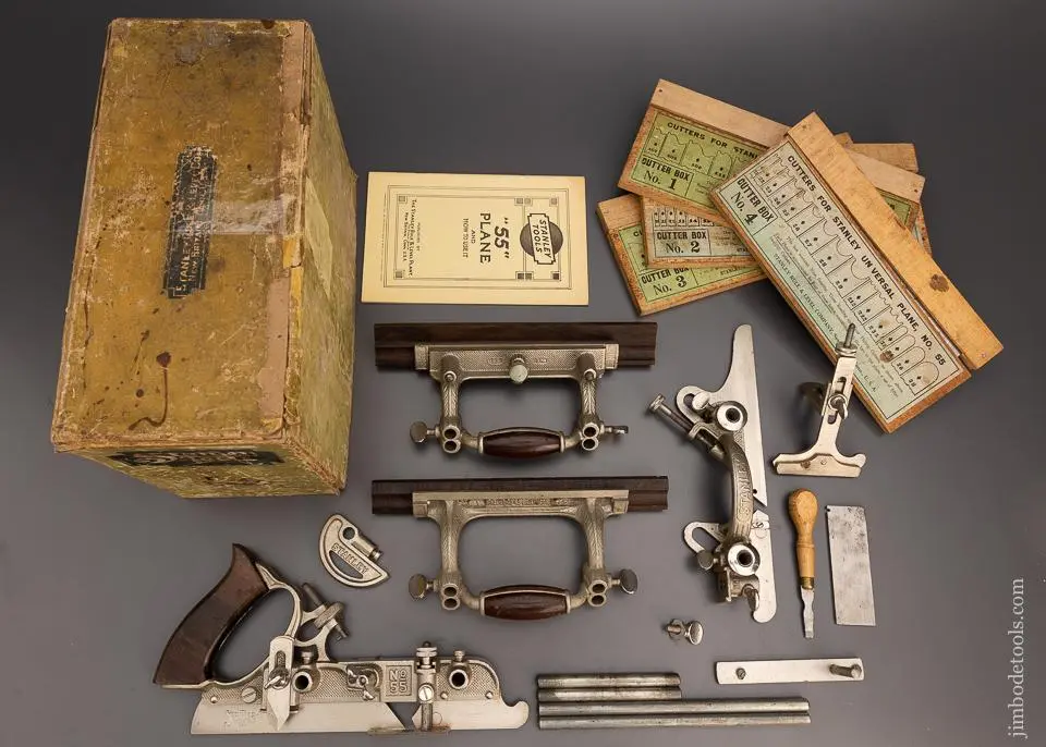 Perfect Stanley No. 55 Combination Plane In Original Box 100% Complete - 98642 1