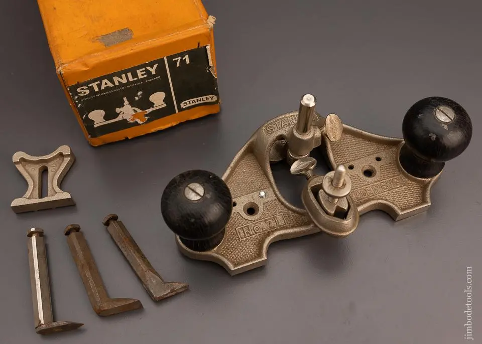 100% Complete Stanley No. 71 Router Plane In Original Box-  98661 1