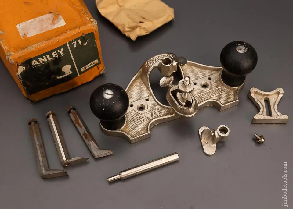 Stanley No. 71 Router Plane 100% Complete Mint In Box - 98669 1