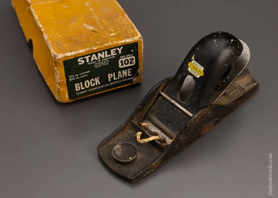 Stanley No. 102 Block Plane Near Mint In Box - 98678 1