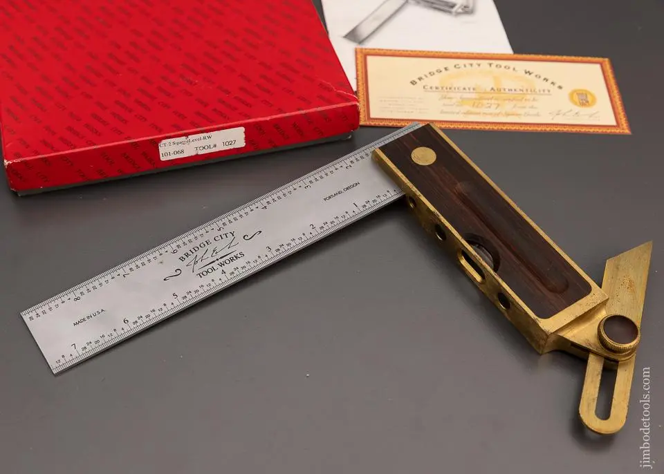 Bridge City Tool Works Ct-2 Rosewood Squevel In Original Box - 98712 1