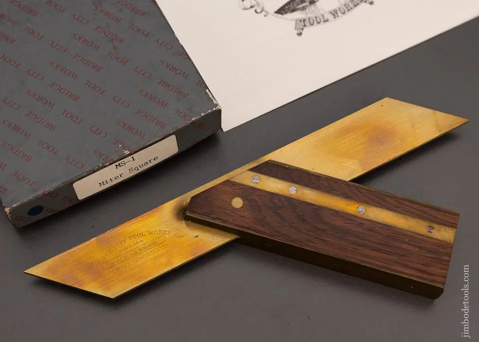 Bridge City Tool Works Ms-1 Miter Square In Original Box - 98746 1