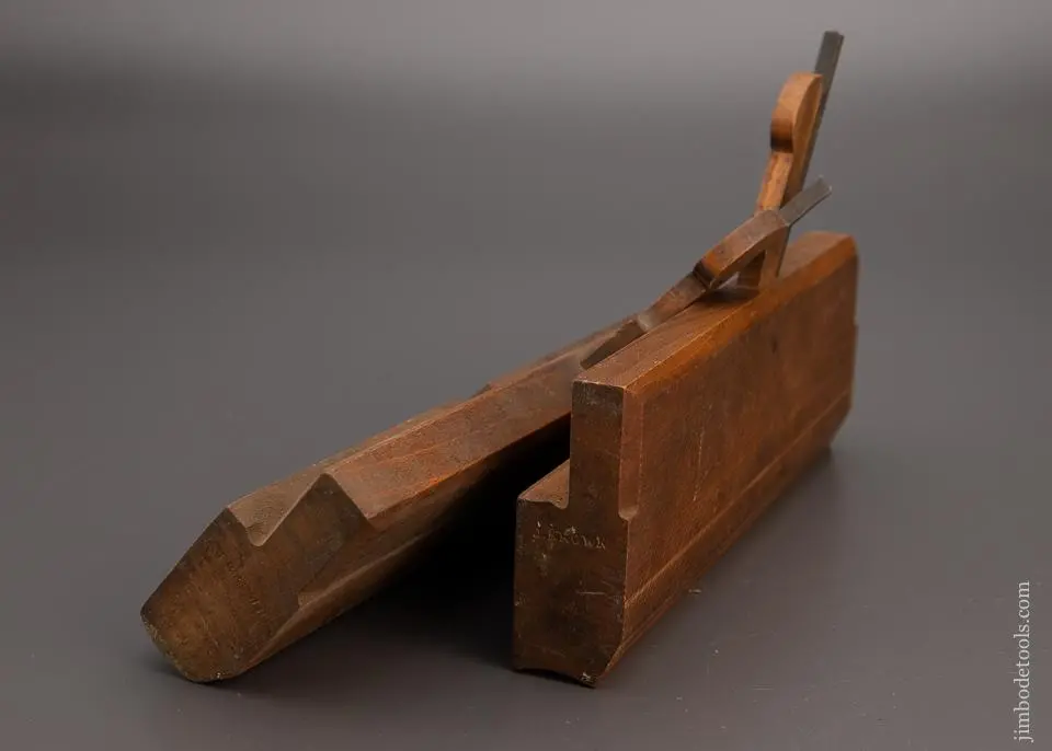 Crisp Skewed Pair Of Hollow & Round Planes By H.A. Hobday Tool Merchant Chatham - 98769 1