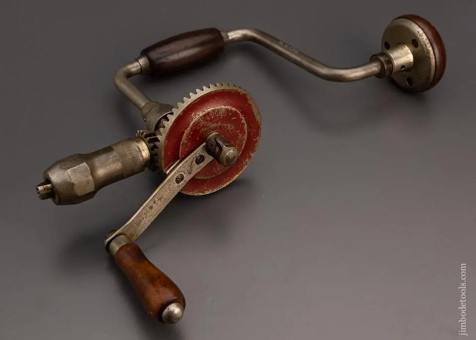 Uber Rare Stanley No. 10 Drill Brace Signed Stanley! Fray, Parson, Spofford Patents - 98778 1