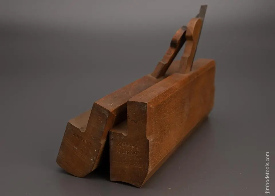 Crisp Skewed Pair Of Hollow & Round Planes By H.A. Hobday Tool Merchant Chatham - 98781 1
