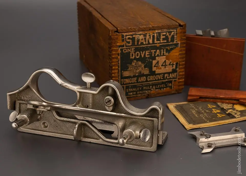 Fabulous Stanley No. 444 Dovetail Plane Mint In Box 100% Complete - 98813 - As Of June 18 1