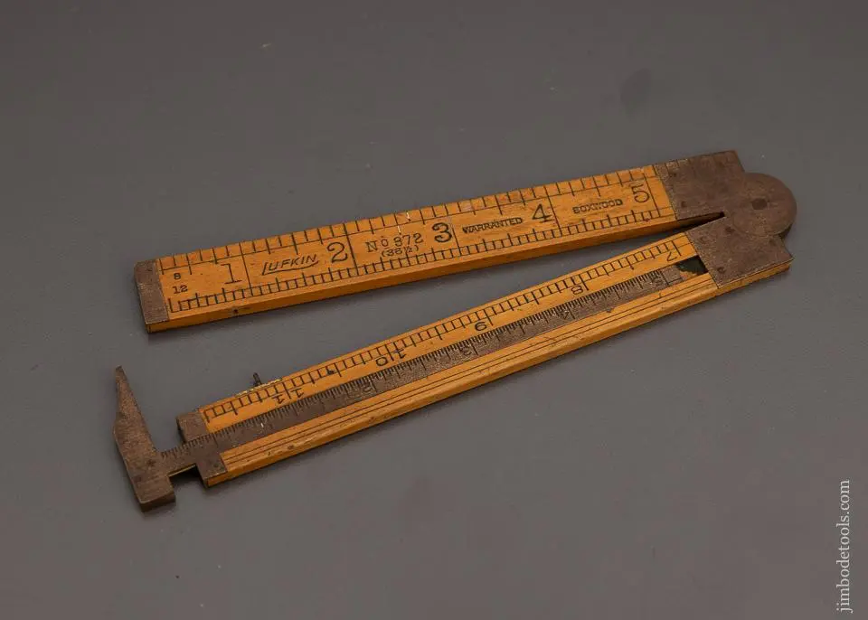 Lufkin No. 872 (36 1/2) Six Inch Boxwood Caliper Rule Fine - 98968 1