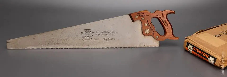 Disston Vintage No. D-23 Hand Saw Dead Mint In Box - Excelsior 97833 1