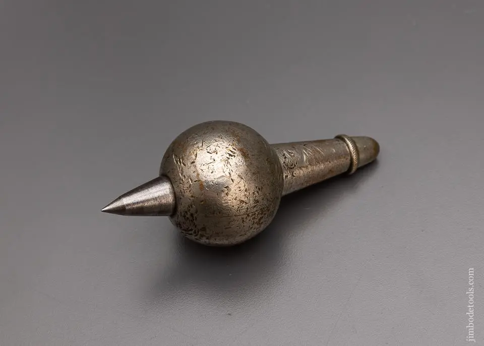 Fine Nickel Plated Brass Millwright’S Plumb Bob 5 Inch - Excelsior 97838 1