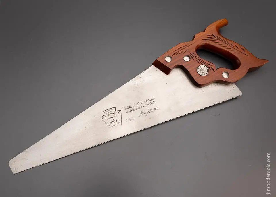 Adorable Mini Disston D-23 Hand Saw - Excelsior 97869 1