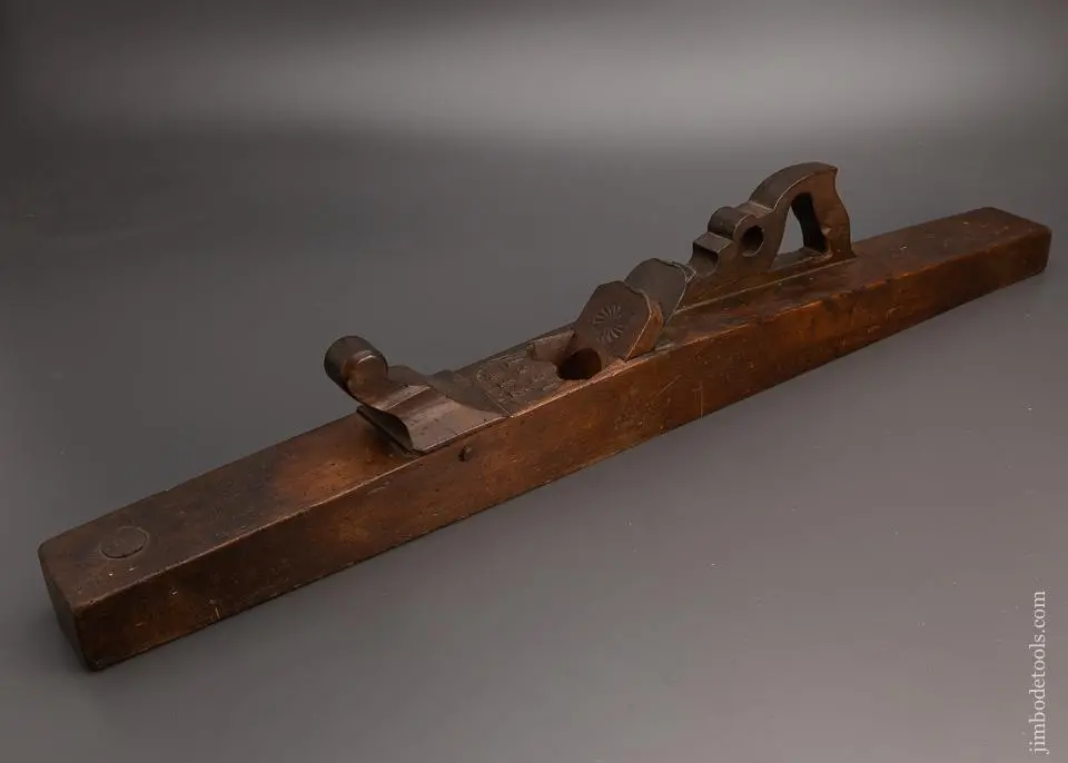 Fabulous Carved & Dated 1851 - 38 Inch Jointer Plane - Excelsior 98526 1