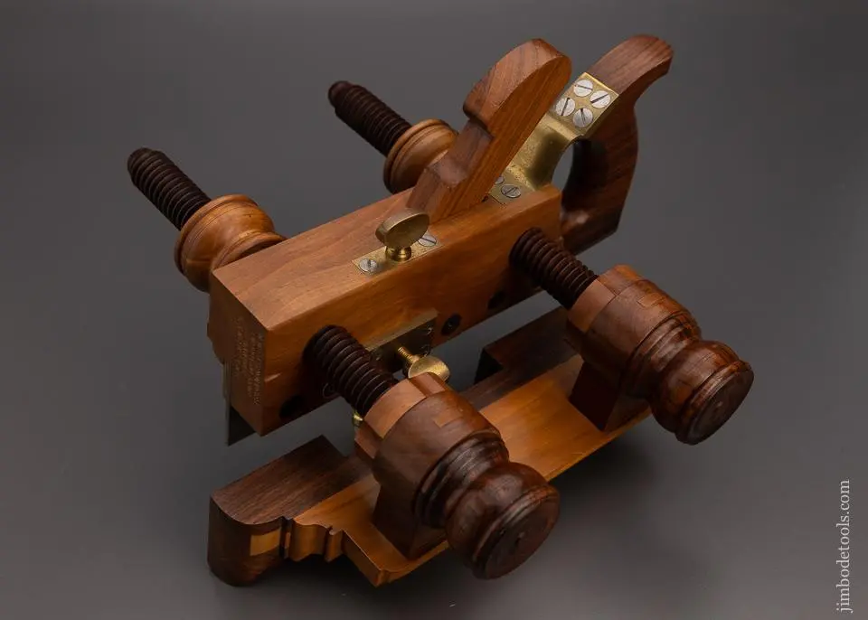 Gorgeous E.W. Carpenter Plow Plane In Applewood & Rosewood By Jim Leamy - Excelsior 98926 - As Of June 12 1